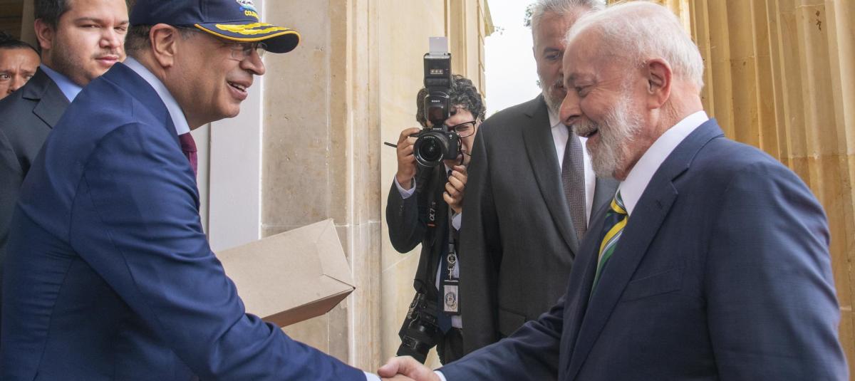 El presidente Gustavo Petro con su homólogo brasileño, Luiz Inácio Lula da Silva