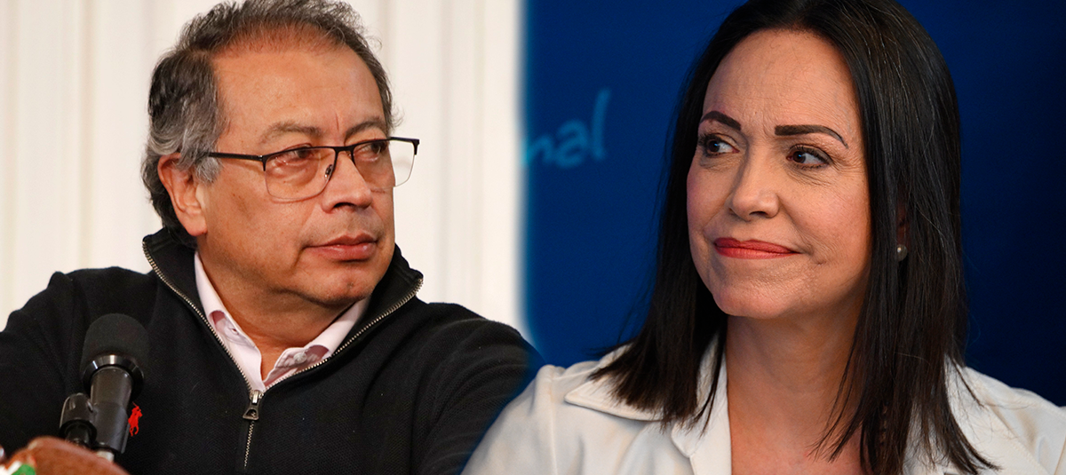 Gustavo Petro y María Corina Machado.