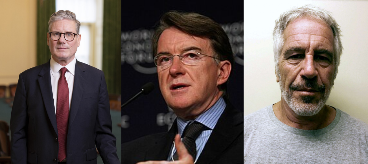 Keir Starmer, Peter Mandelson y Jeffrey Epstein