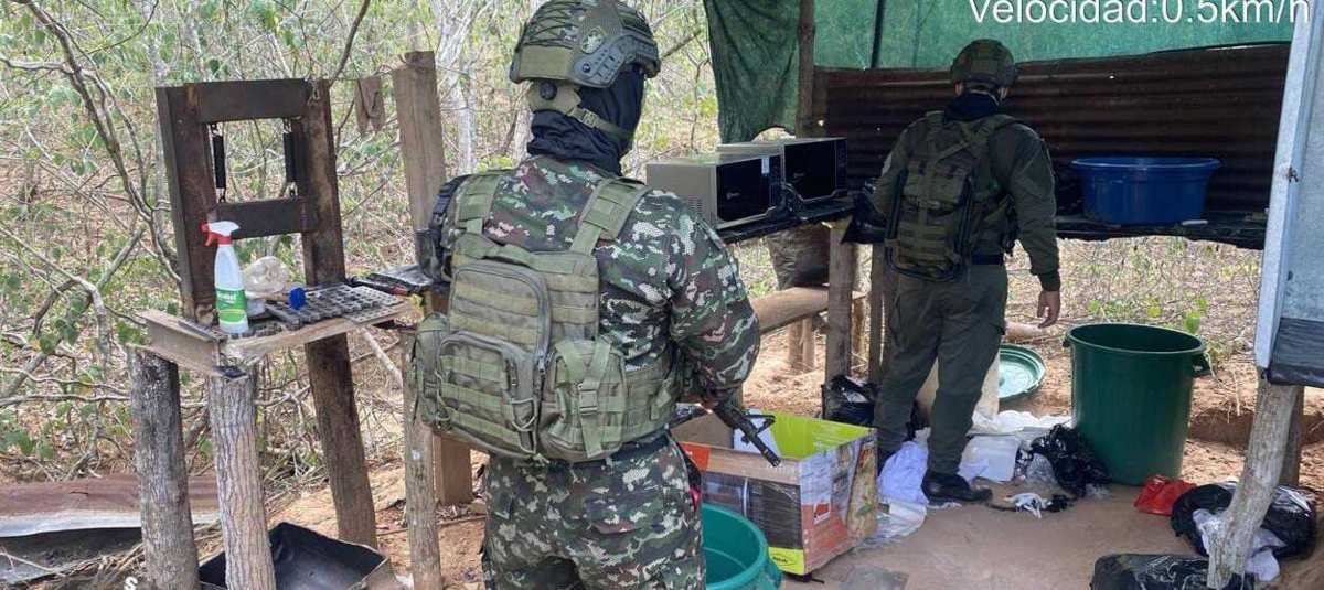 El laboratorio desmantelado en Norte de Santander.