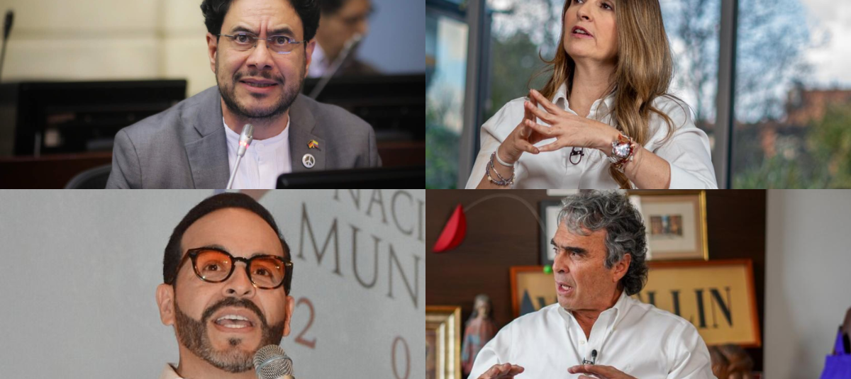 Paloma Valencia, Abelardo de la Espriella, Sergio Fajardo e Iván Cepeda