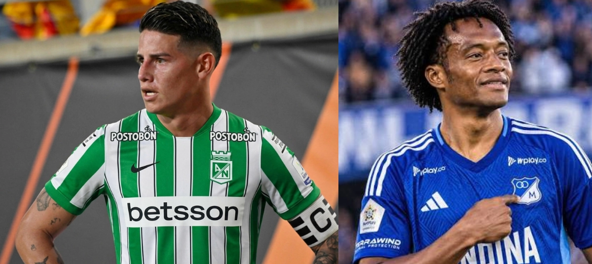 James Rodríguez y Juan Guillermo Cuadrado en Atlético Nacional y Millonarios