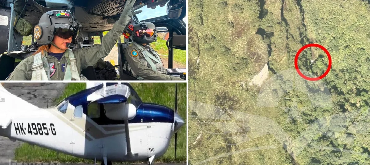 Fuerza Aérea anuncia que localizó indicios de avioneta desaparecida en ruta Condoto-Guaymaral