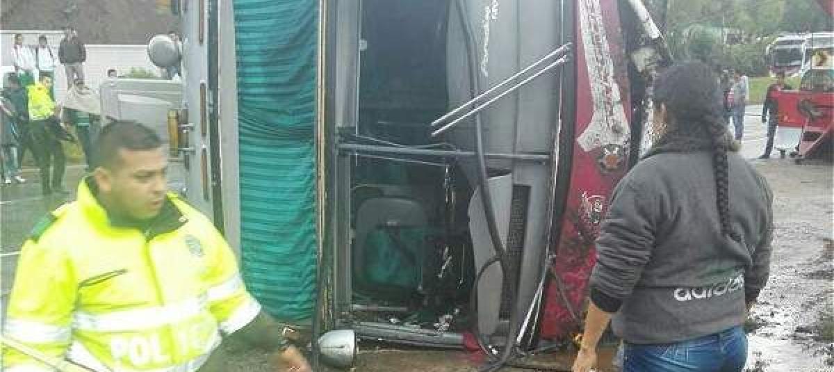 Accidente en vía de Bogotá a Tunja