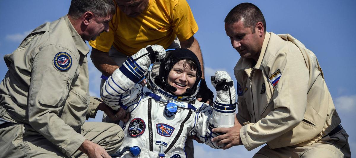 Anne McClain a su regreso a la Tierra