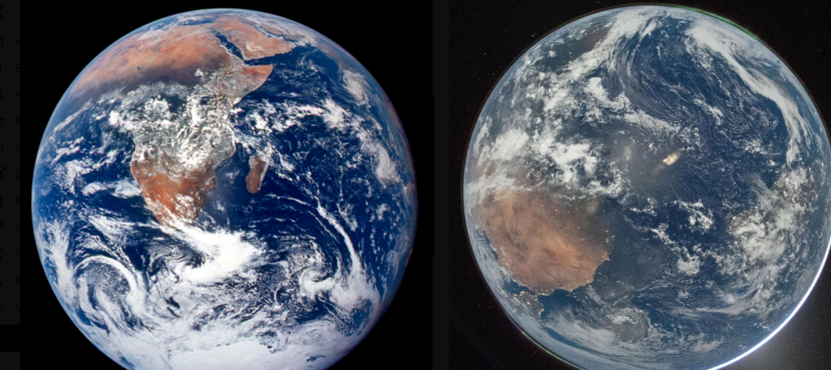 Vista reciente de la Tierra obtenida en el programa Artemis II, con mayor nivel de detalle gracias a tecnologÃ­a moderna.