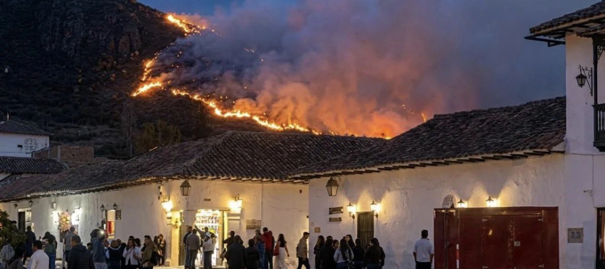 Incendio en Villa de Leyva