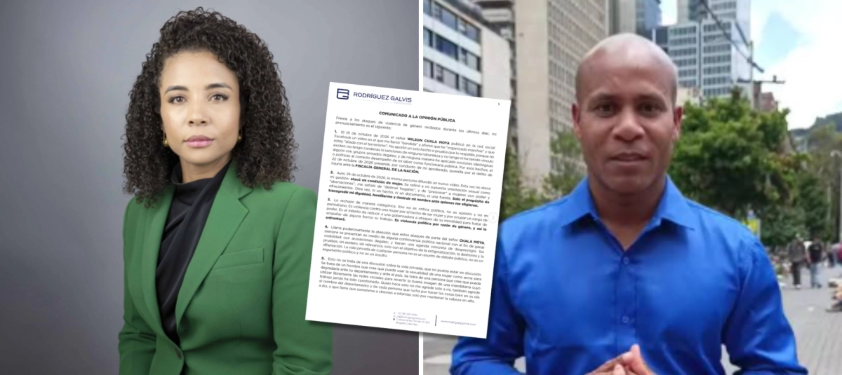 Gobernadora del Chocó denunció a ciudadano que había incurrido en violencia de género y política contra ella.