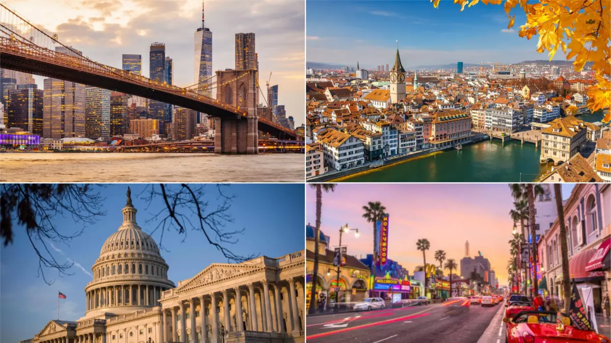 Las diez ciudades más caras del mundo para vivir en 2024: hay varias de  Suiza y EE. UU.