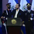 Bukele, quien cuenta con el respaldo de los militares, celebró ayer el día del soldado salvadoreño en el municipio Antiguo Cuscatlán.