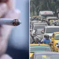 Los conductores no pueden fumar.