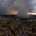 Panorámica de Cali en la que hubo lluvias en el sur de la ciudad y parte del centro