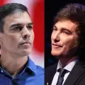 Fotos de archivo del presidente español Pedro Sánchez y su homólogo argentino Javier Milei.