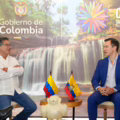Los presidentes Gustavo Petro (Colombia) y Daniel Noboa (Ecuador).