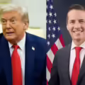 El presidente de Estados Unidos, Donald Trump; el senador Bernie Moreno; y el presidente colombiano Gustavo Petro.