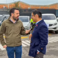 Alcalde Carlos Fernando Galán y secretario de Seguridad, César Restrepo.