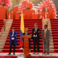 Equipo de Cancillería en rueda de prensa