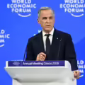 El primer ministro de Canadá, Mark Carney, pronuncia un discurso durante la reunión anual del Foro Económico Mundial.