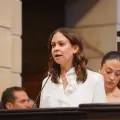 María Claudia Tarazona habla en el Congreso en Día de las Víctimas.