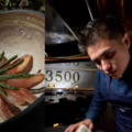 A la izquierda un plato de comida. A la derecha: chef de un restaurante en Quito.