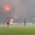 Protestas en el partido de  Independiente Medellín