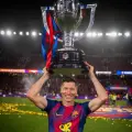 Robert Lewandowski, delantero centro del Barcelona.