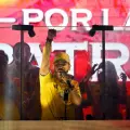 Abelardo de la Espriella en su discurso tras la victoria de la primera vuelta.