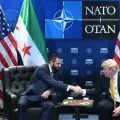 El presidente de Estados Unidos, Donald Trump, se reúne con el presidente sirio Ahmed al-Sharaa (izq.) al margen de la cumbre de la Otán en Ankara, el 8 de julio de 2026