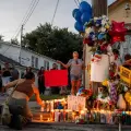 Memorial para el inmigrante mexicano Lorenzo Salgado Araújo en Houston, Texas (EE. UU.)