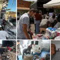 Centros de acopio para ayudas humanitarias tras fuerte terremoto en Colombia.