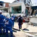 Edificaciones colapsadas por el terremoto de este lunes.