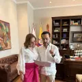 Presidente Abelardo De La Espriella y la ministra de Minas, María Nohemí Arboleda Arango