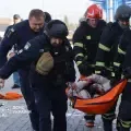 Ataque de Rusia con drones contra una estación de tren en Dnipro, Ucrania.