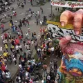 En el paro del año pasado, manifestantes levantaron el monumento de la Resistencia con visto a favor de la alcaldía de Cali.