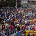 Manifestaciones Fecode en Bogotá.