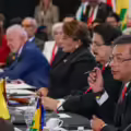 El presidente Gustavo Petro en la cumbre de la Celac.