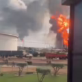 Explosión en planta de petroleo en Venezuela.