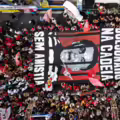 Personas durante una manifestación contra el proyecto de amnistía a Jair Bolsonaro.