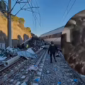 Videos desde dentro de uno de los trenes accidentados.