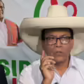 El candidato a la presidencia de Perú del partido Juntos por el Perú, Roberto Sánchez