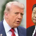 El presidente de los Estados Unidos, Donald Trump, con su homólogo chino, Xi Jinping, y Raúl Castro.