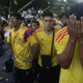 Hinchas durante el partido de la Selección Colombia vs. Suiza en el Mundial 2026.
