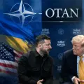 El presidente de Ucrania, Volodymyr Zelensky se reunió con el presidente de Estados Unidos, Donald Trump, en la Cumbre de la Otán.