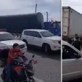 Bloqueo en la vía Panamericana, este 9 de julio.