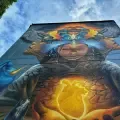 El reconocido mural de Pereira quedó gravemente averiado durante el terremoto del pasado 10 de agosto.