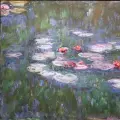 Detalle de Los nenúfares, la famosa serie de Monet, expuesta en el Museo de la Orangerie, en París.