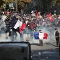 Protestas en Francia este sábado 24 de octubre.