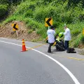 Imagen que deja la investigación de lo sucedido en la vía La Fortuna-Bucaramanga.