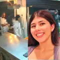 La víctima cuando fue secuestrada en la panadería de su padre en Guacarí, Valle.