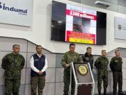 Almirante Francisco Cubides (c), comandante de las Fuerzas Militares.